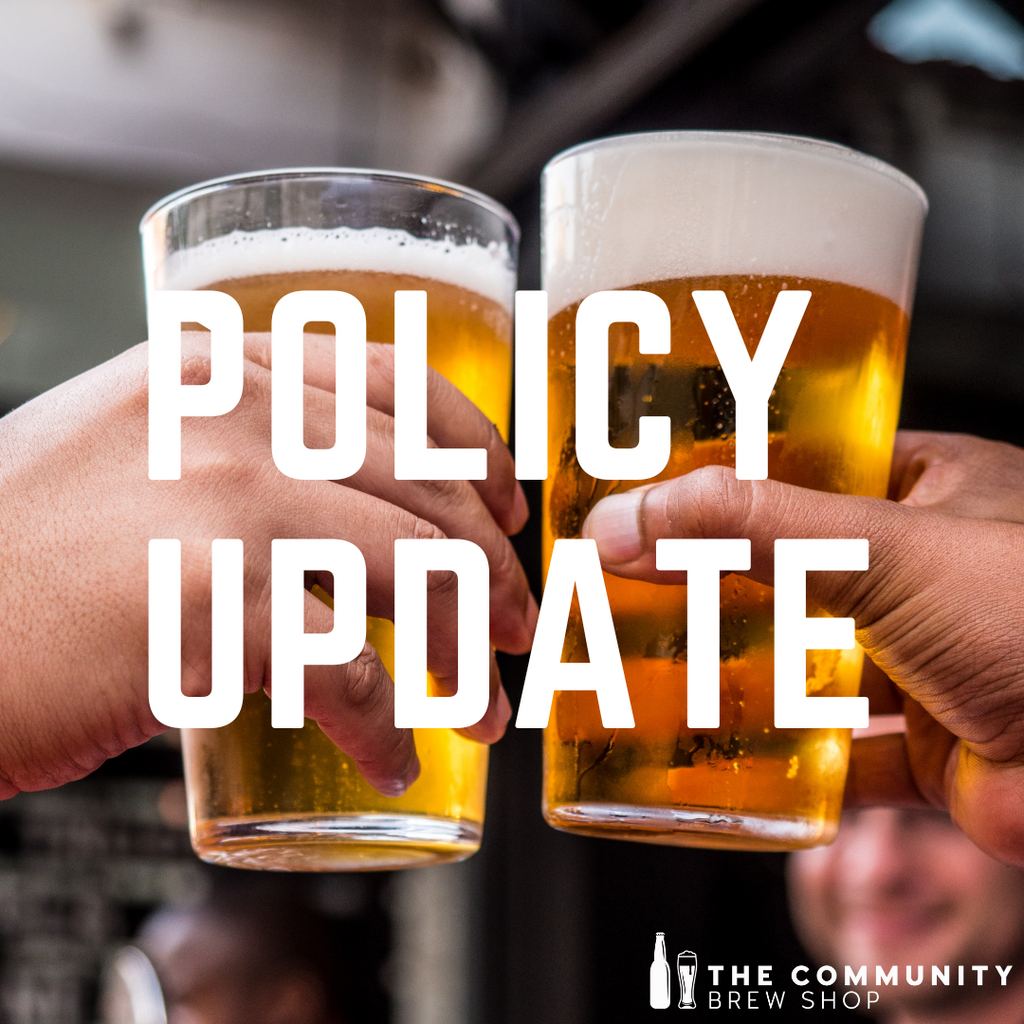 Changes to Our Local Delivery Policy The Community Brew Shop